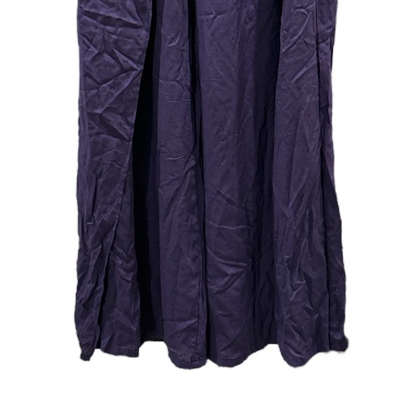 NWT Lulus Always Here For You Navy Blue Tie Wrap Front Wide Leg Pants - XS - Picture 6 of 14